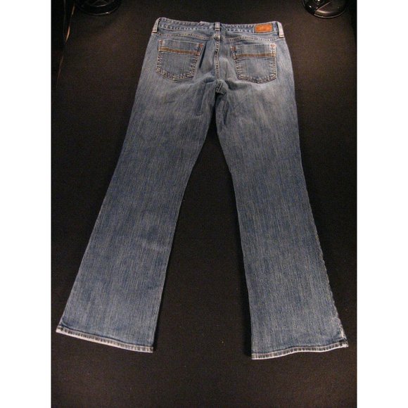 Eddie Bauer Womans Jeans 8R Blue Denim Classic Pacific Wash Bootcut Stretch - Picture 2 of 11